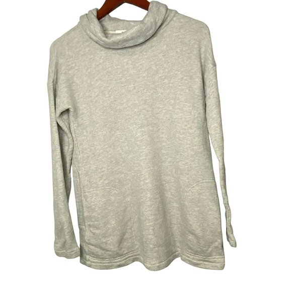 Vineyard Vines Womens Extra Small Cowl Neck Sweater Gray Pockets Long Sleeve - Picture 6 of 10